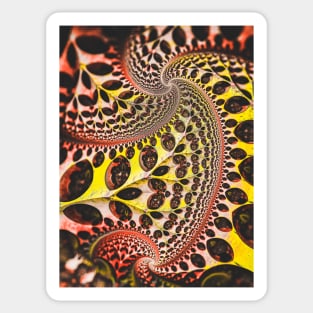 Crux. Colorful Abstract Art. Fractal Design Sticker